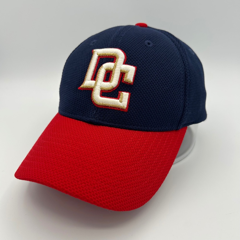 Washington Nationals Hat New Era 39THIRTY Mens M/L Navy Red Sportswear Baseball